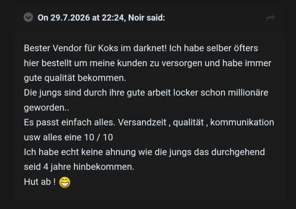 Rückmeldung eines Kunden via Forum