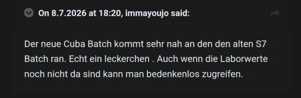 Rückmeldung eines Kunden via Forum