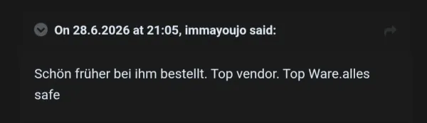 Rückmeldung eines Kunden via Forum