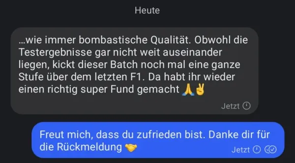 Rückmeldung eines Kunden via Signal