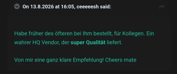 Rückmeldung eines Kunden via Forum