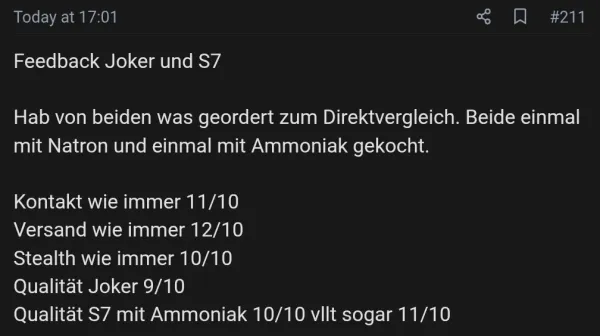 Rückmeldung eines Kunden via Forum