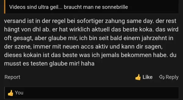 Rückmeldung eines Kunden via Forum