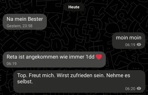 Rückmeldung eines Kunden via Threema