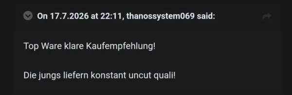 Rückmeldung eines Kunden via Forum