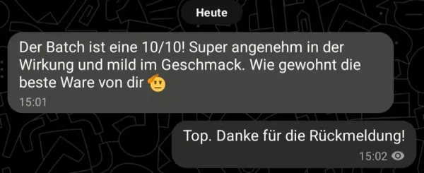 Rückmeldung eines Kunden via Threema
