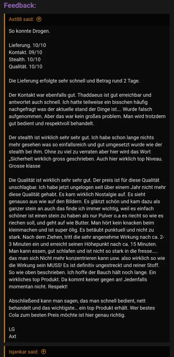 Rückmeldung eines Kunden via Forum