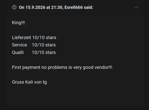 Rückmeldung eines Kunden via Forum