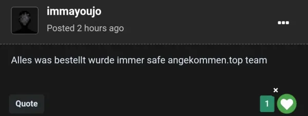 Rückmeldung eines Kunden via Forum