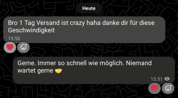 Rückmeldung eines Kunden via Threema