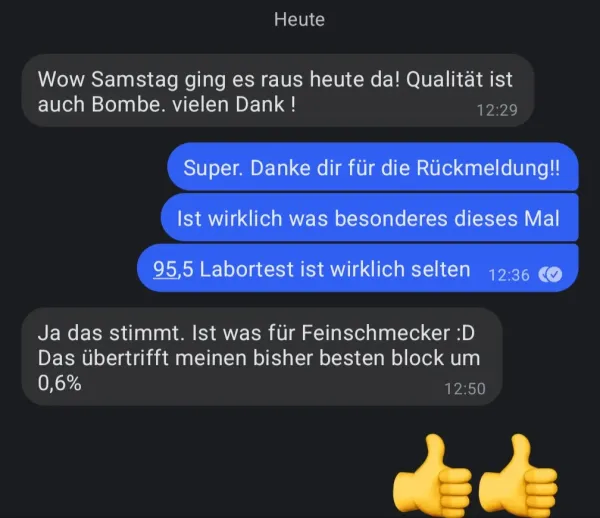 Rückmeldung eines Kunden via Signal