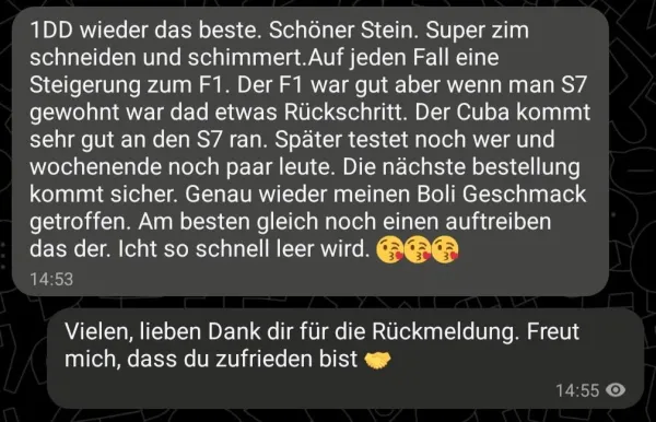 Rückmeldung eines Kunden via Threema