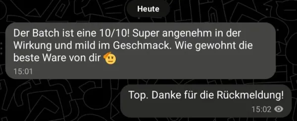Rückmeldung eines Kunden via Threema