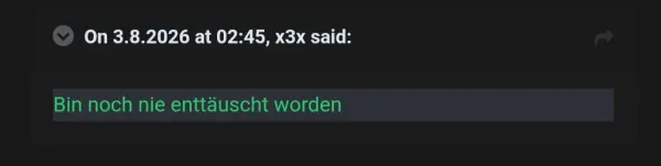 Rückmeldung eines Kunden via Forum